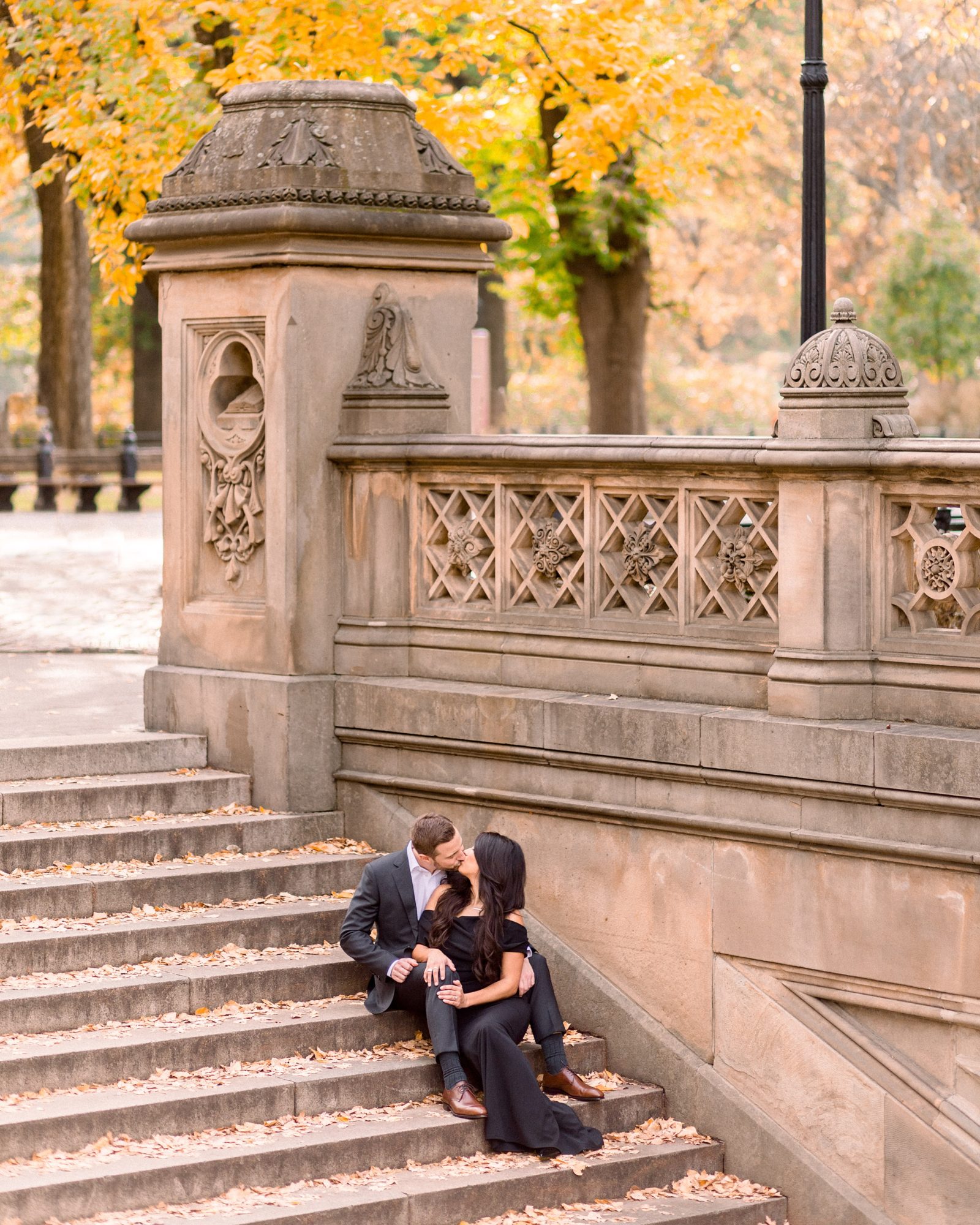 Central Park Fall Engagement Photos