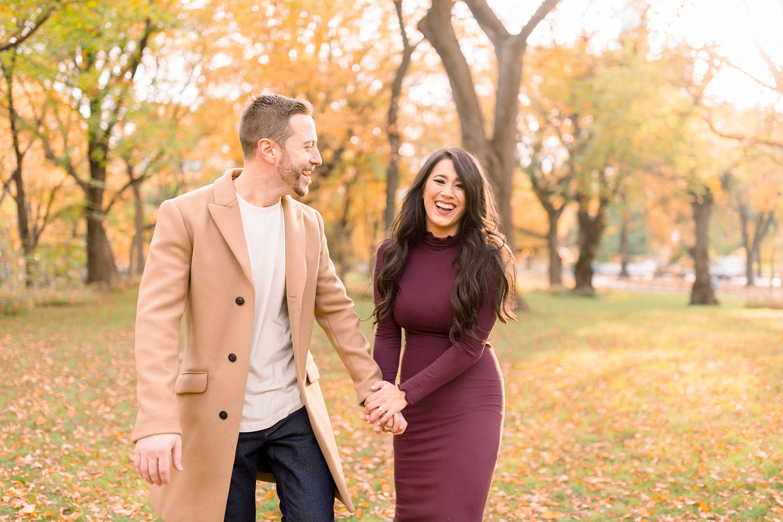 Best Time for Fall engagement photos in Central Park?
